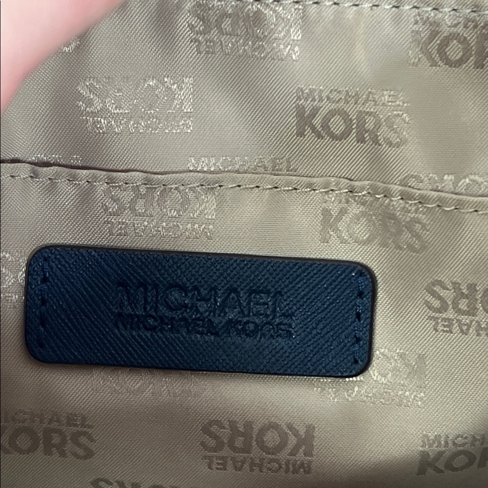 Michael Kors “CIARA” Navy Saffiano Leather Satchel (Size Medium) - Picture 12 of 14